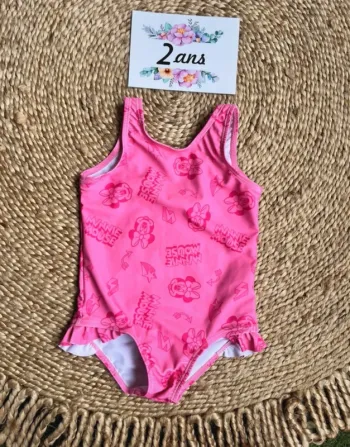 Maillot de bain fushia à Minnie 2 ans