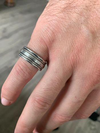 Bague homme en acier