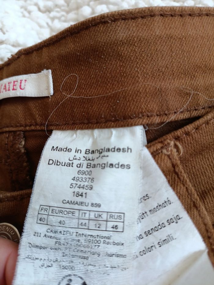 Jean slim camel Camaïeu chic mignon automne neutre - photo numéro 4