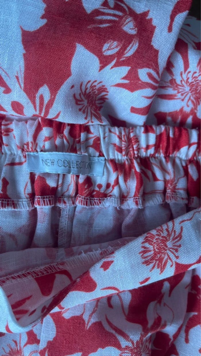 Pantalon large blanc et rouge orange - photo numéro 4