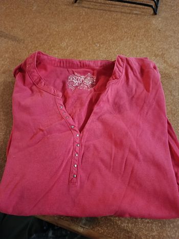 Tee shirt fushia femme