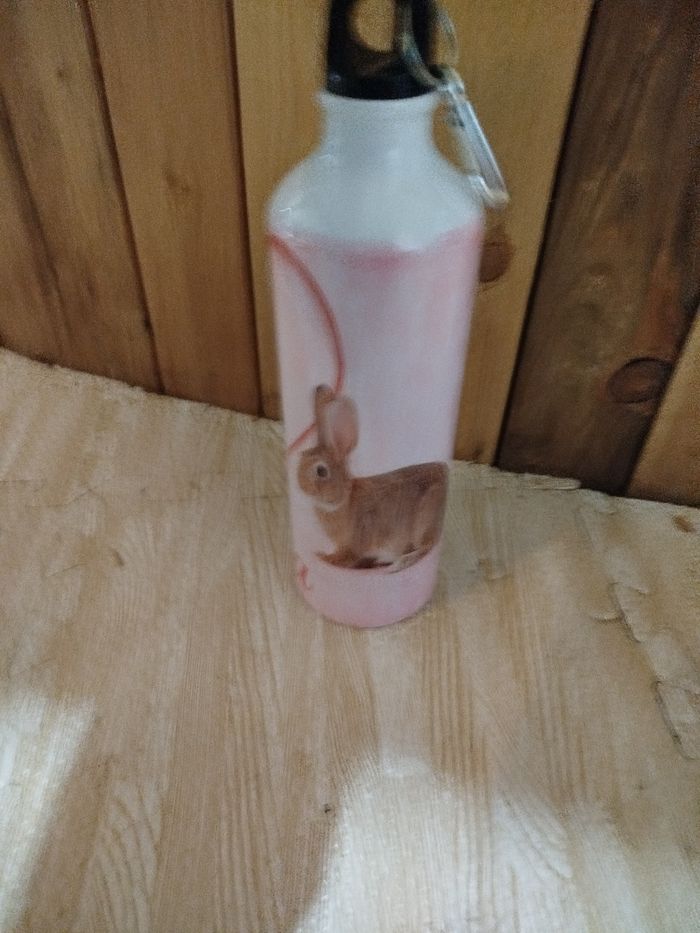 Gourde motif lapin et coeur neuve - photo numéro 6