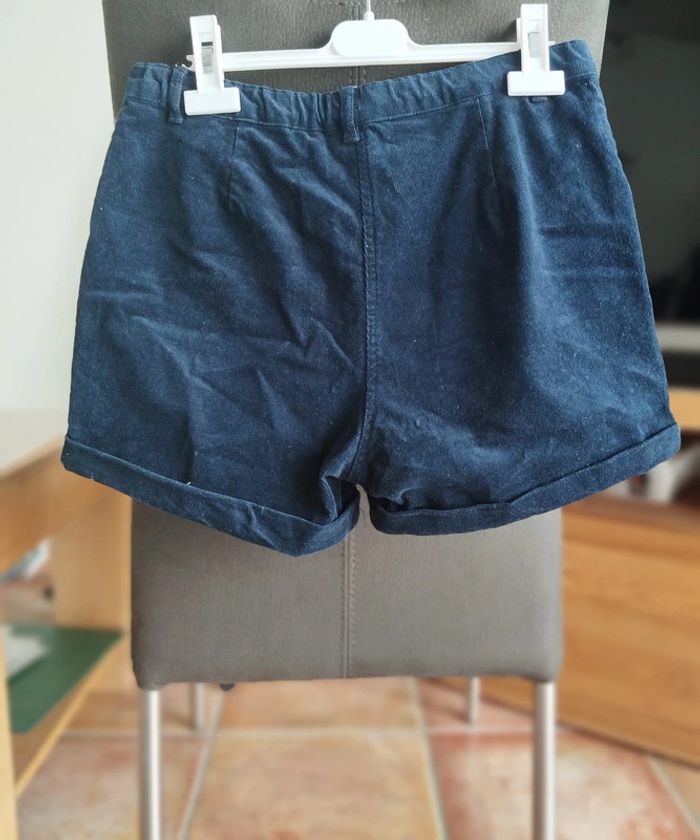 Short en velours bleu marine 12 ans - photo numéro 2