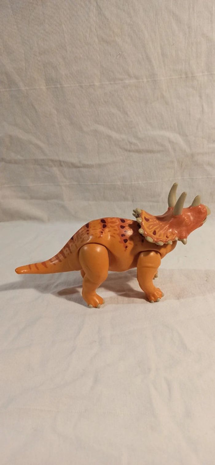 Dinosaure triceratops orange playmobil - photo numéro 7