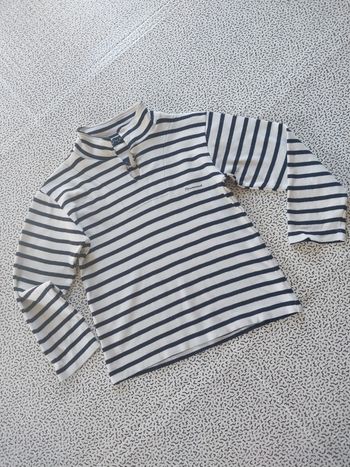 Marinière enfant 12 ans Cap au Large Ploumanach made in France 100% coton