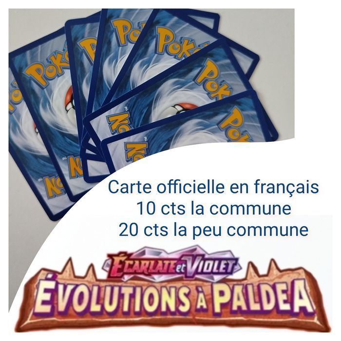 Carte pokémon officielle à l'unité évolutions à paldea - photo numéro 1