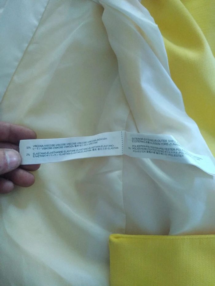 Blazer stradivarius jaune taille s - photo numéro 6