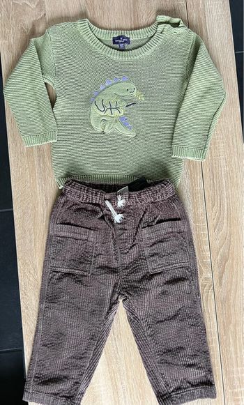 Ensemble pull Sergent Major et pantalon H&M 80 cm