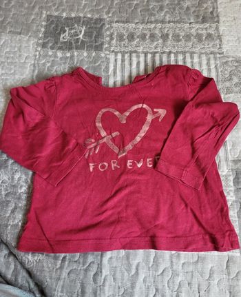 Tee shirt rose fushia 18 mois