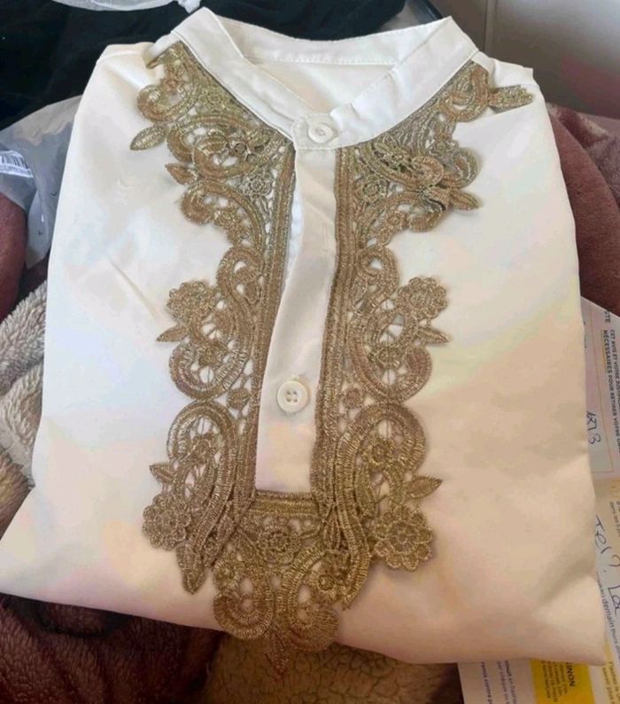 Abaya enfant garçon à dentelle - photo numéro 3