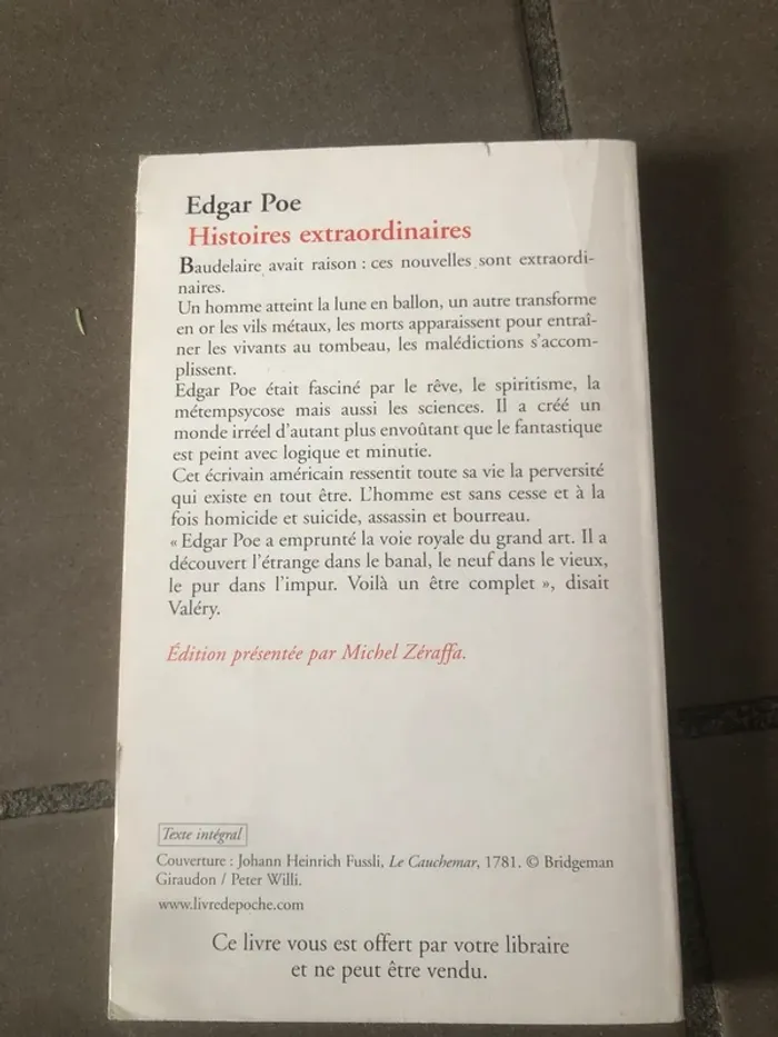 Livre histoires extraordinaires éditions poche 📕 - photo numéro 3