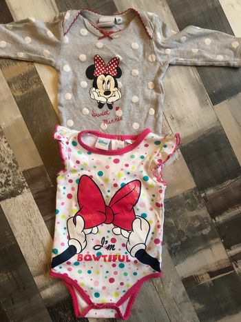 Lot de 2 bodies disney 6 mois