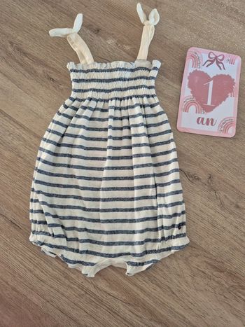 Combinaison mariniere 12 mois petit bateau
