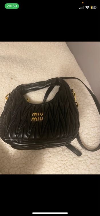 Sac à bandoulière Miu Miu Noir