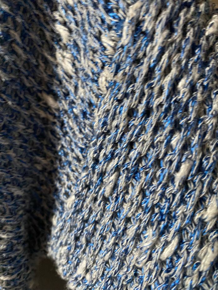 Gilet croisé chiné bleu blanc gris taille 2 Sinéquanone - photo numéro 3