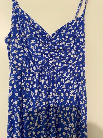 Robe bleue à fleurs taille 34