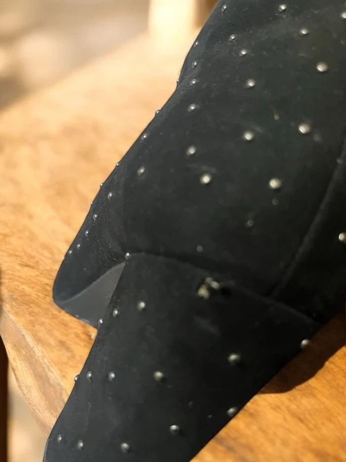 magnifiques bottines Mango noires clou argentés - photo numéro 2