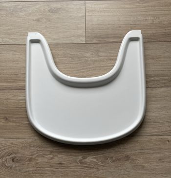 Plateau Stokke pour la chaise haute Tripp Trapp. Blanc/white