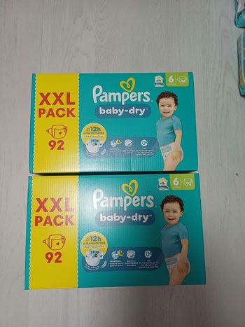 184 couches pampers baby dry taille 6