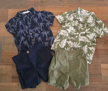 Ensemble chemise manches courtes et shorts
