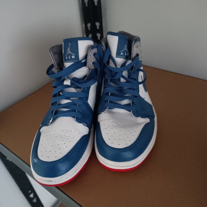 Jordan 1 mid collector de 2013, red/bleu cément éléphant - photo numéro 3
