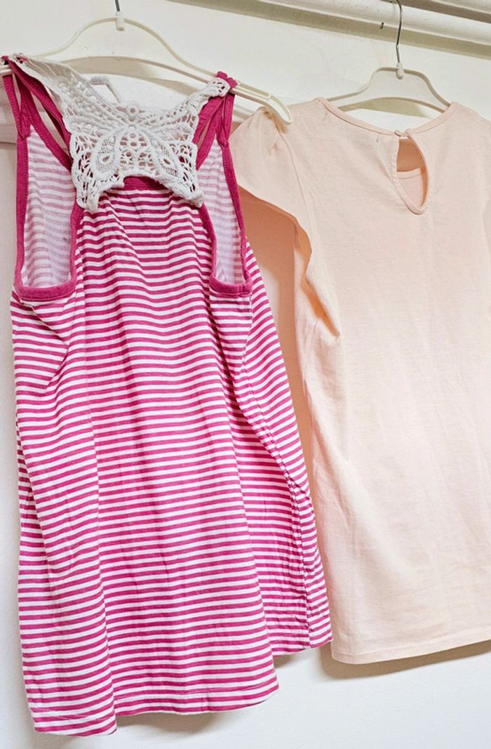 2 Tee-shirt Debardeurs 100% Coton Naf Naf Taille 11/12 ans - photo numéro 5