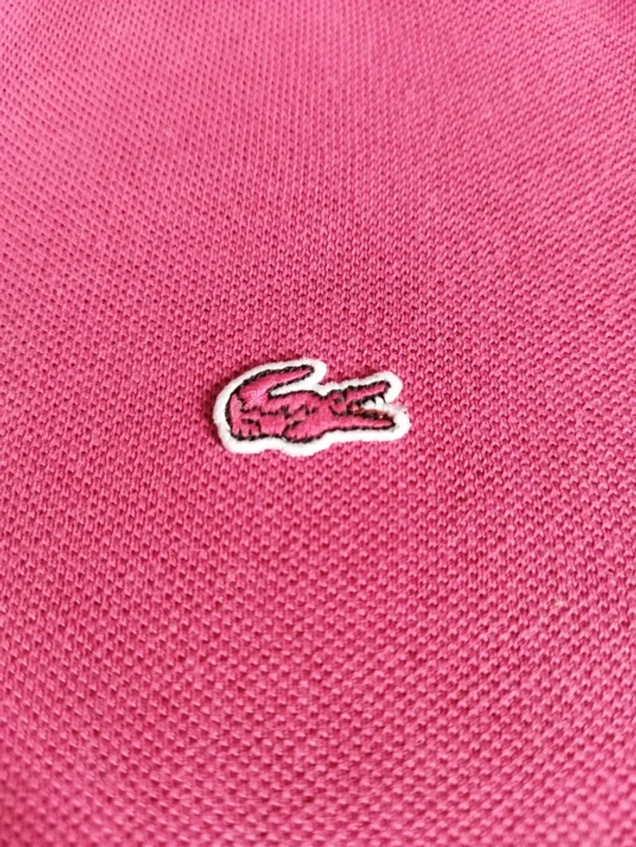 Polo Lacoste femme édition limitée F8330 rose foncé / fushia - photo numéro 3