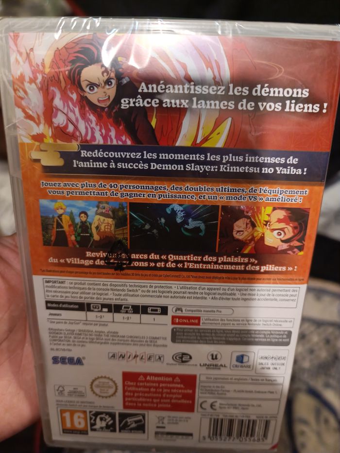 Damon demon slayer kimetsu no yaiba hinokami chronicles Nintendo switch 1 2 AB Neuf jeu - photo numéro 2