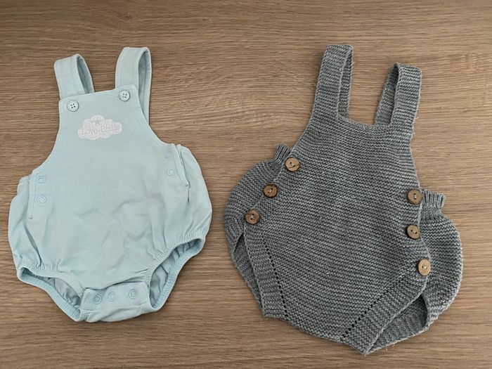 Lot 2 bloomers à bretelles 1 mois