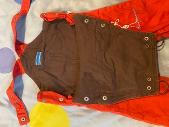 Jolie salopette rouge doublé hiver 6 mois 67cm - photo numéro 10