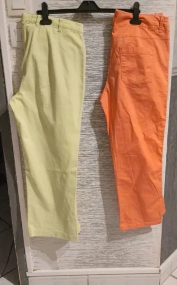 Pantacourts lot de 2 anis et orange