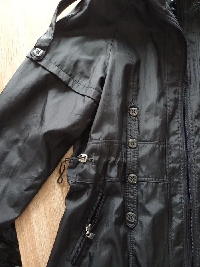 Long manteau noir femme T44 - photo numéro 12