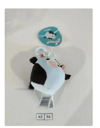 Squishmallows Cillian vache bleu et noire 10 cm
