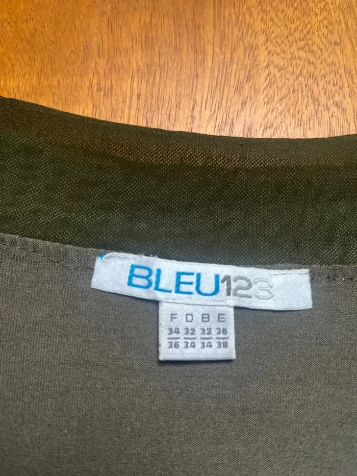 Tunique kaki bleu 1, 2,3, taille 34/36 - photo numéro 4