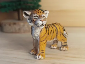 Schleich jeune tigre marron Figurine félin Animal de la savane