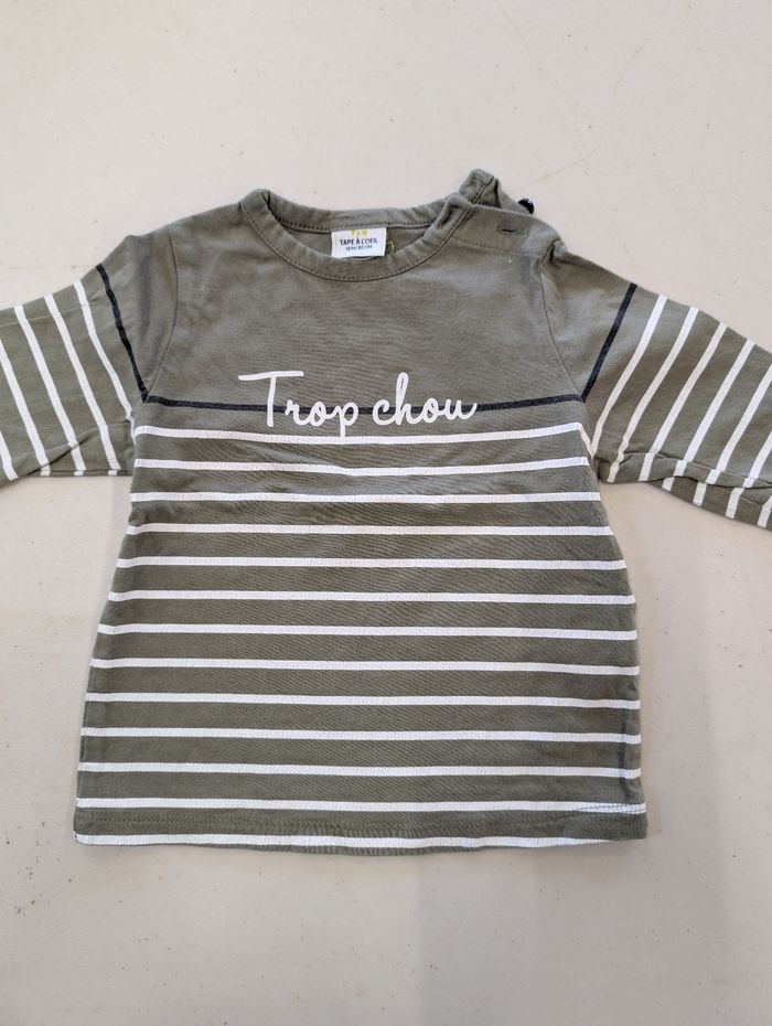 Tee shirt manches longues_ 6 mois