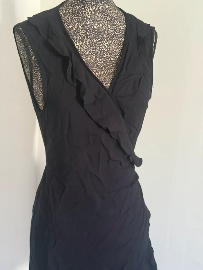 Robe portefeuille noire Calzedonia – Taille L – Neuve - photo numéro 2