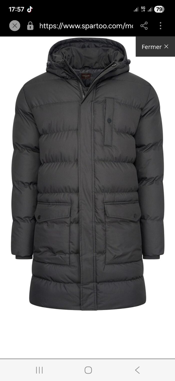 Veste longue homme marque cappuccino