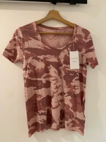 T shirt lin Zadig & Voltaire rose militaire