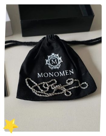 Collier maille Torsadé Monomen acier inoxydable  45cm