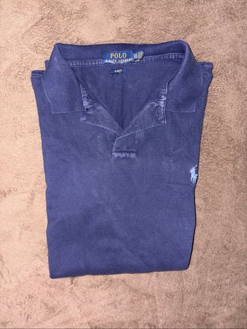 Polo Ralph Lauren homme taille XXL bleu en bon état. Manches courtes. Slim Fit.