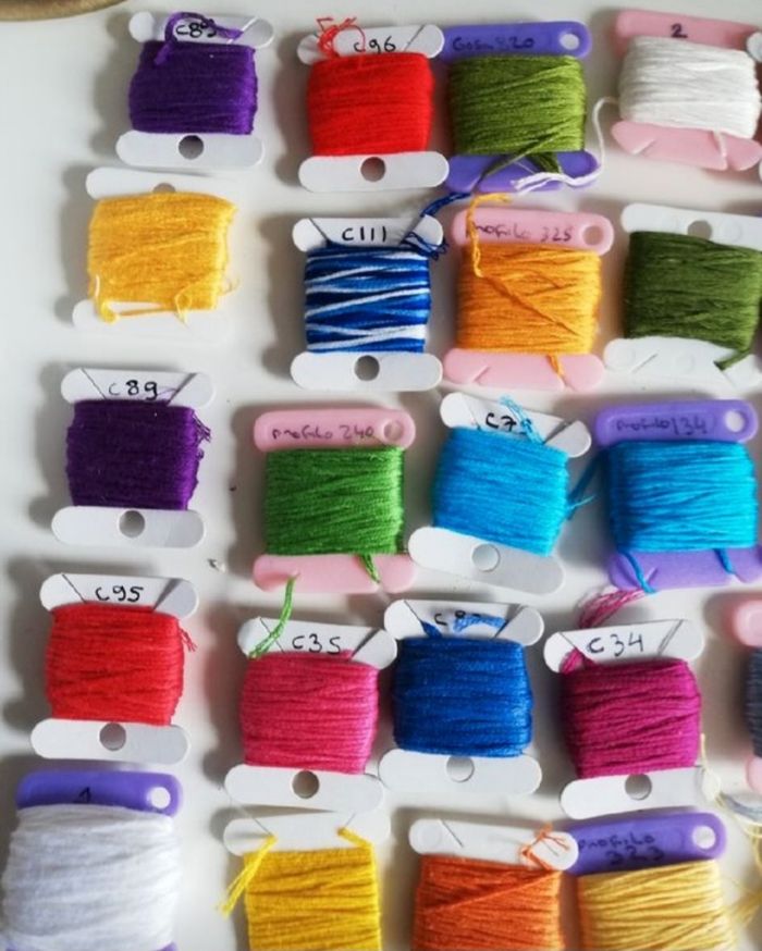 Lot de 55 fils coton point de croix point compté ou autre - photo numéro 5