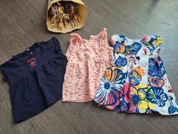Magnifique lot de 3 robes 3 mois