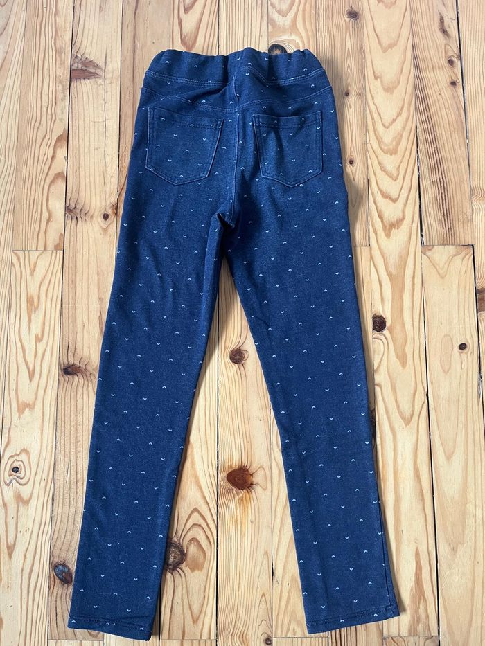 Jegging bleu cœurs Okaïdi 8 ans - photo numéro 2