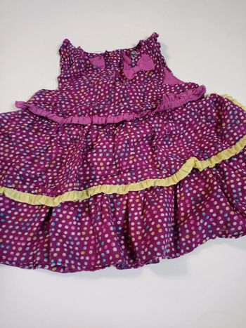 Robe été orchestra violette verte pois tbe 6 mois