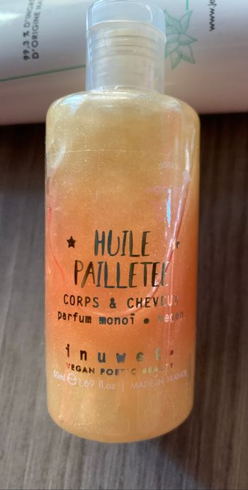 Huile pailletée corps et cheveux