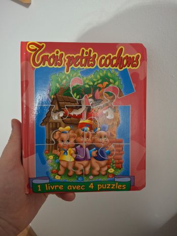 Livre-puzzle enfant “Les Trois Petits Cochons” – Très bon état