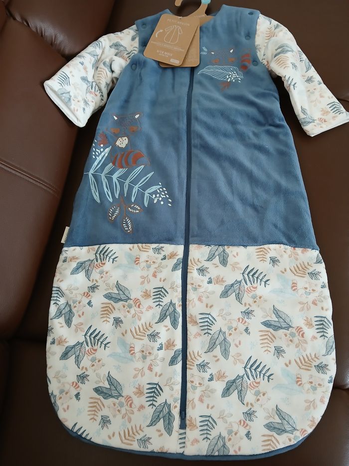 turbulette gigoteuse garcon en velours petit beguin 6/18 mois 68/86 cm