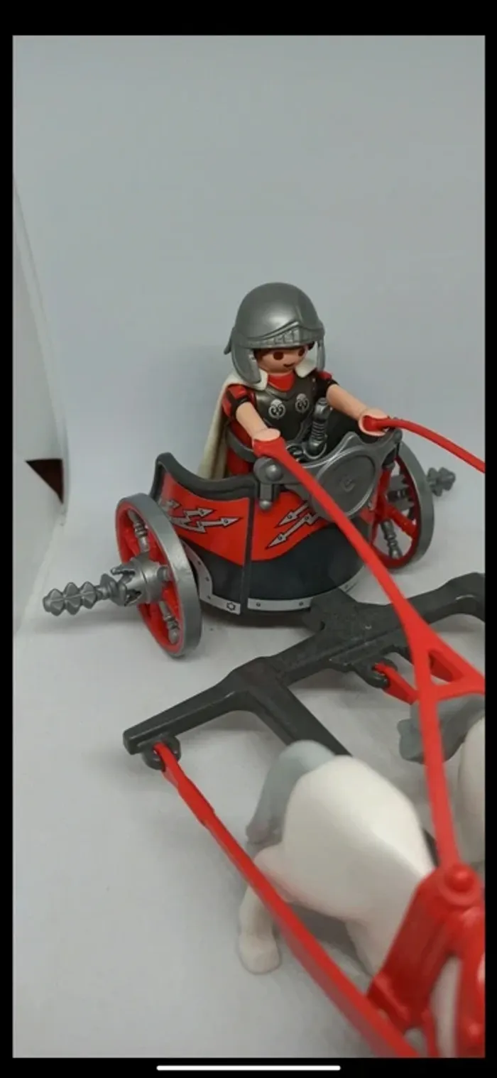 Chariot char romain avec chevaux playmobil - photo numéro 2