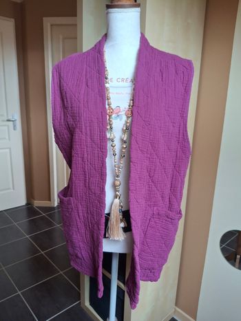 Veste sans manche prune neuve
